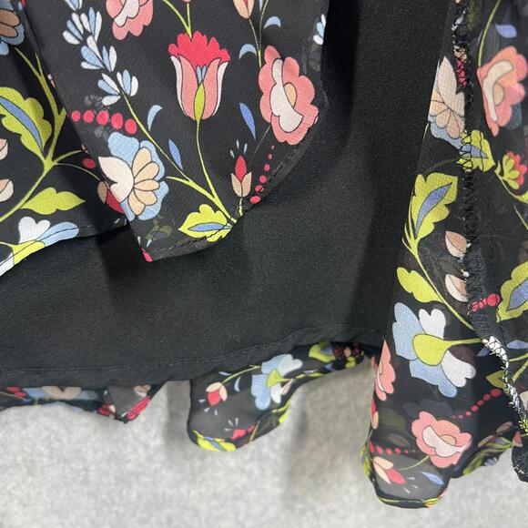 Nanette Lepore Violet Very Back Floral Print Off Shoulder Dress Womens 12 NWT - Picture 8 of 9